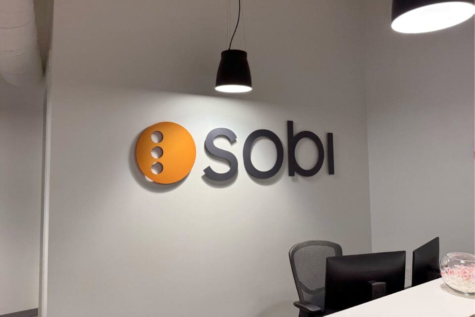 Sobi logo wall